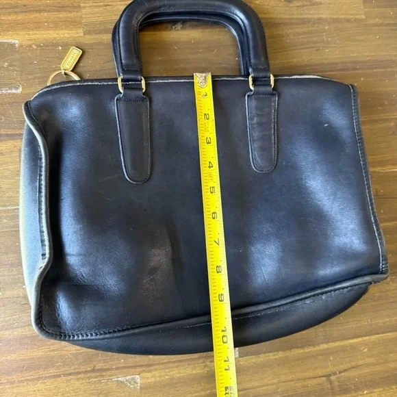 Coach Black Leather Satchel Briefcase